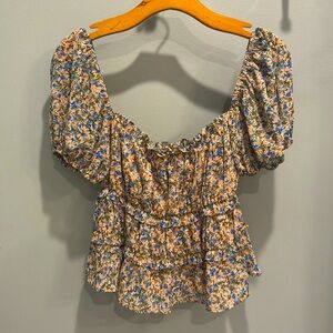 The ASTR Label off-shoulder floral top - small